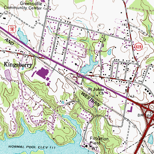 Topographic Map of Faith Baptist Church, VA