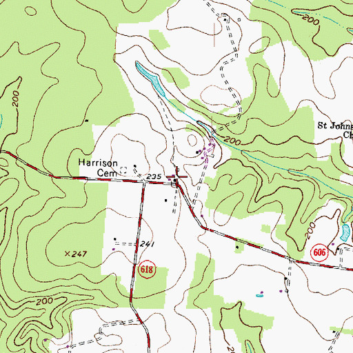 Topographic Map of Grasspond School (historical), VA