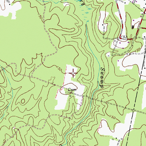 Topographic Map of Greensville Correctional Center, VA