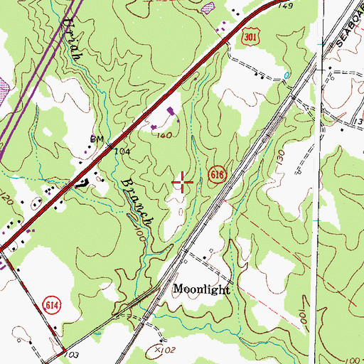 Topographic Map of Greensville County Industrial Park, VA