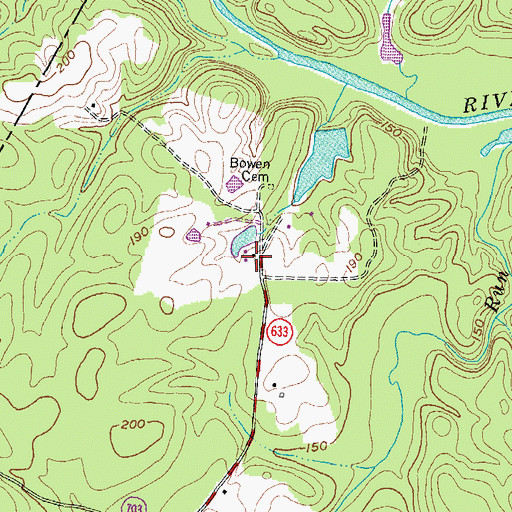 Topographic Map of Hill Top Farm, VA