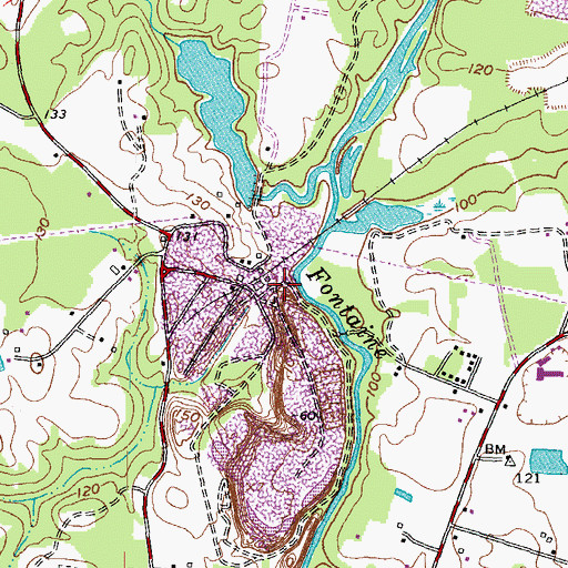 Topographic Map of Hitchcock Quarry, VA