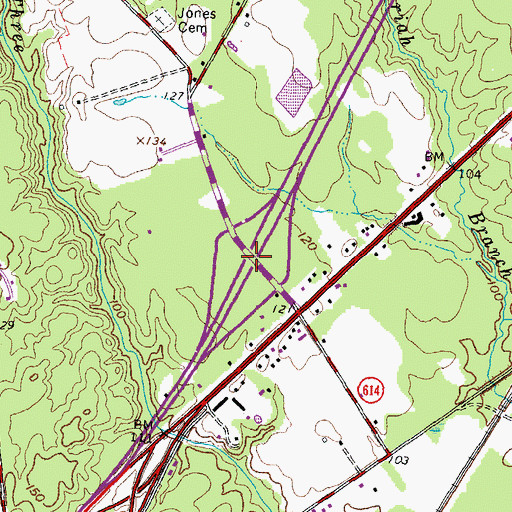 Topographic Map of Interchange 13, VA