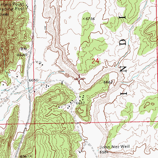 Topographic Map of Black Creek Valley, AZ
