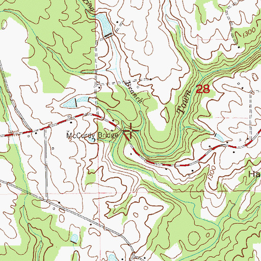 Topographic Map of Biddle Spring Branch, AL