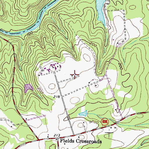 Topographic Map of Jackson-Field Episcopal Home, VA