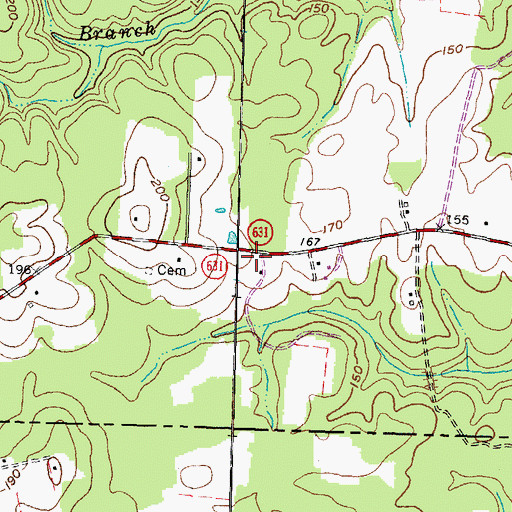 Topographic Map of Jetts School (historical), VA