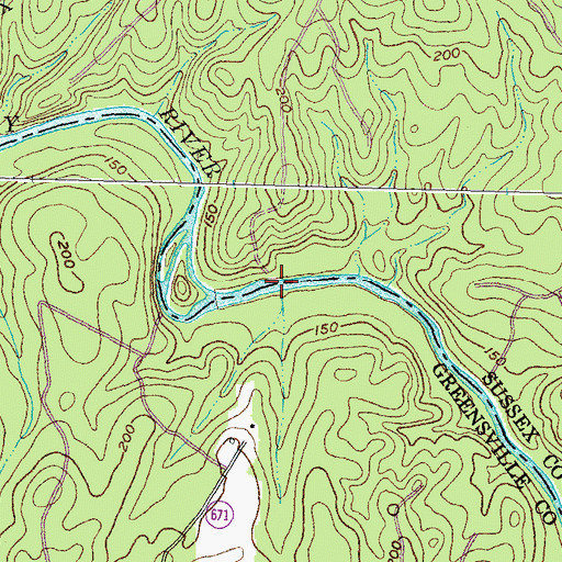 Topographic Map of Lazottes Ford, VA