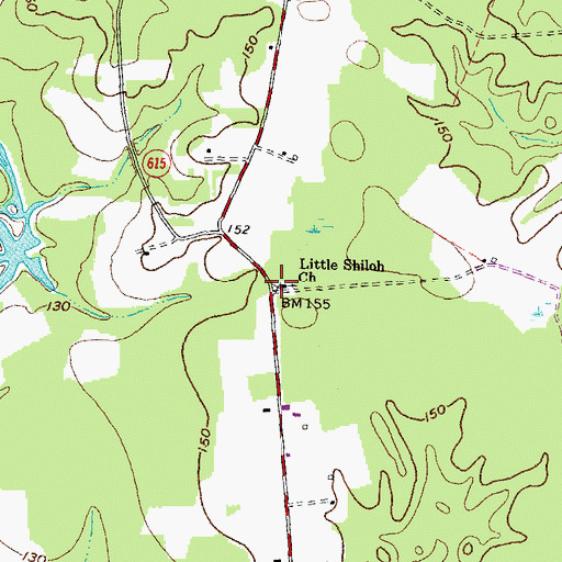 Topographic Map of Little Shiloh School (historical), VA