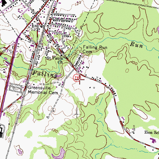 Topographic Map of Magnums Mobile Home Park, VA