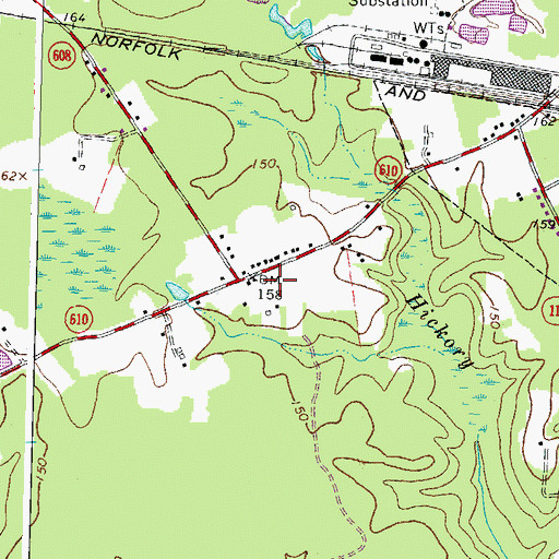 Topographic Map of Magnums Mobile Home Park, VA