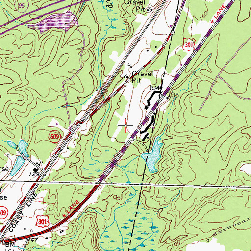 Topographic Map of Otterdam Mobile Home Park, VA