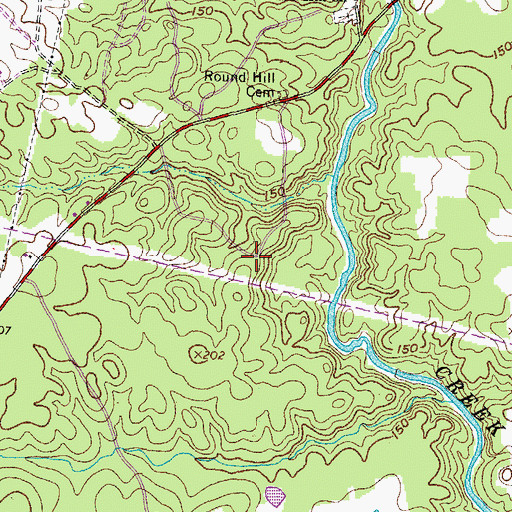 Topographic Map of Parhams Farm, VA