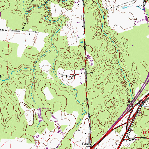 Topographic Map of Pine View Mobile Home Park, VA