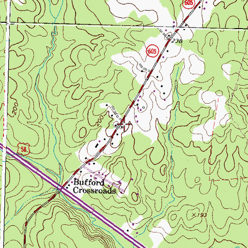 Topographic Map of Rising Sun Holiness Church, VA