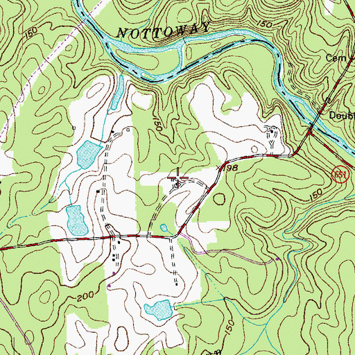Topographic Map of Rivers Edge, VA