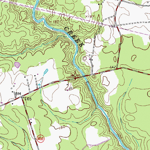 Topographic Map of Rockbridge School (historical), VA