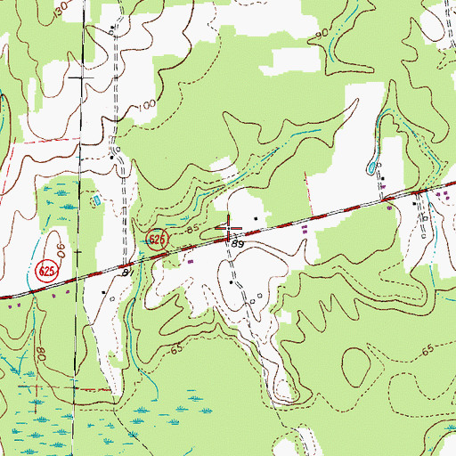 Topographic Map of Vincents School (historical), VA