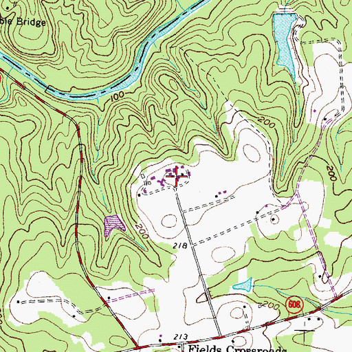 Topographic Map of Walnut Grove, VA