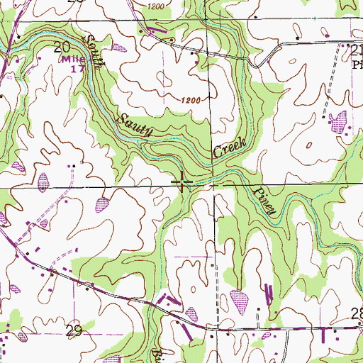 Topographic Map of Big Branch, AL