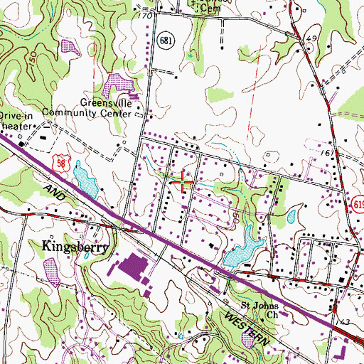 Topographic Map of Westover Hills, VA