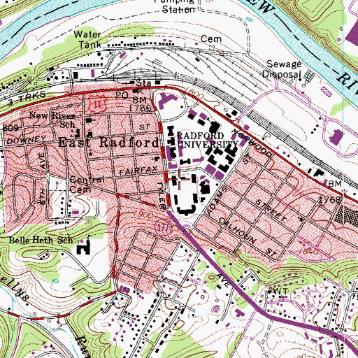 Topographic Map of Ingles Hall, VA
