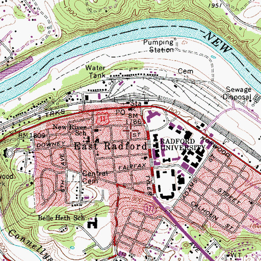 Topographic Map of Kingdom Hall of Jehovahs Witnesses, VA