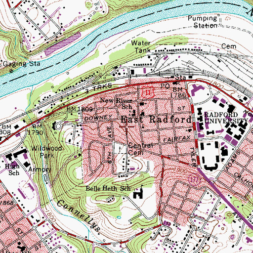 Topographic Map of Pilgrim Holiness Church, VA