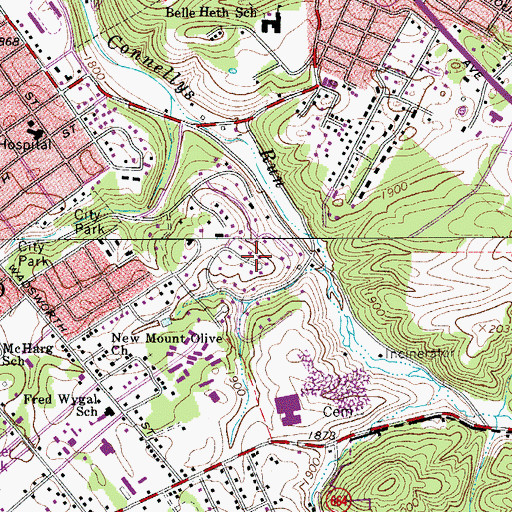 Topographic Map of Ridgefield, VA