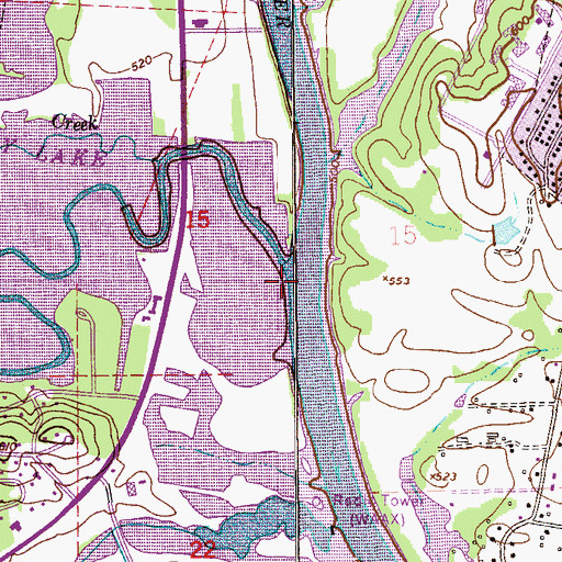Topographic Map of Big Wills Creek, AL
