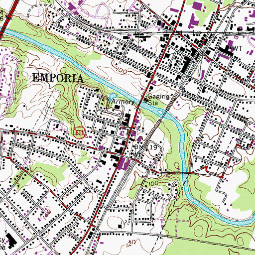 Topographic Map of Christ Episcopal Church, VA