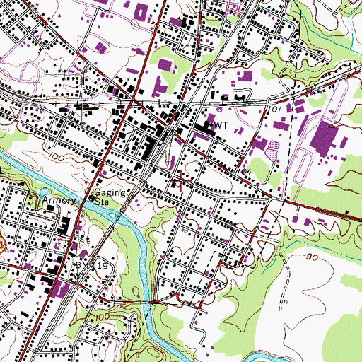 Topographic Map of Monumental United Methodist Church, VA