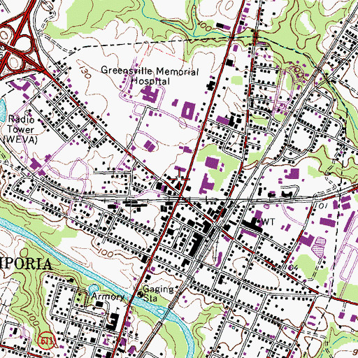 Topographic Map of Royal Baptist Church, VA