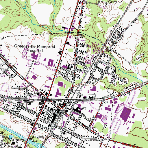 Topographic Map of Saint James Episcopal Church, VA