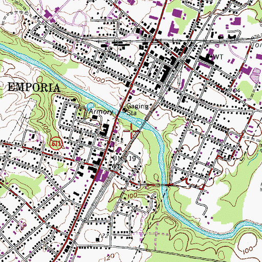 Topographic Map of Veterans Memorial Park, VA