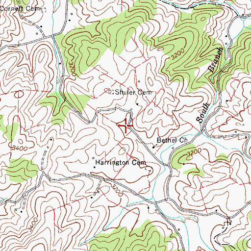 Topographic Map of Bethel School (historical), VA