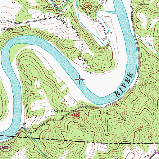 Topographic Map of Billings Ford, VA
