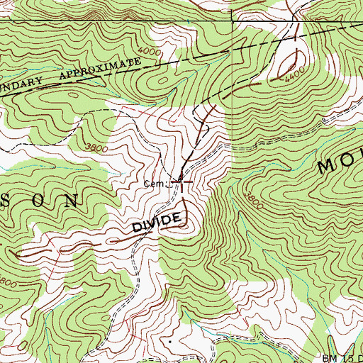 Topographic Map of Blue Spring Gap, VA