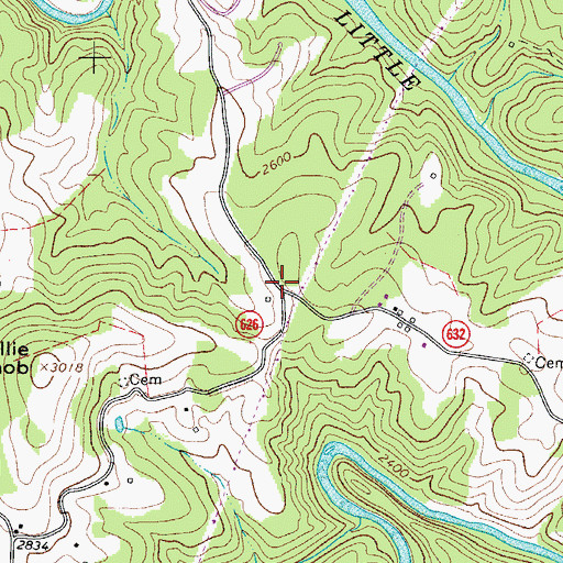 Topographic Map of Cold Spring School (historical), VA