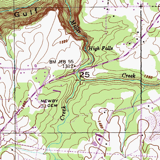 Topographic Map of Bobo Creek, AL