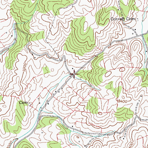 Topographic Map of Cornell Store (historical), VA