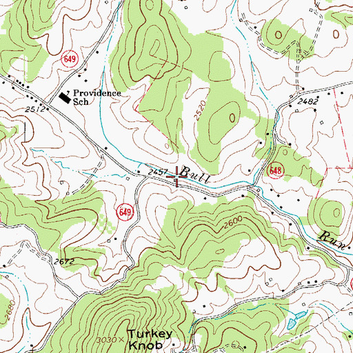 Topographic Map of Eureka School (historical), VA
