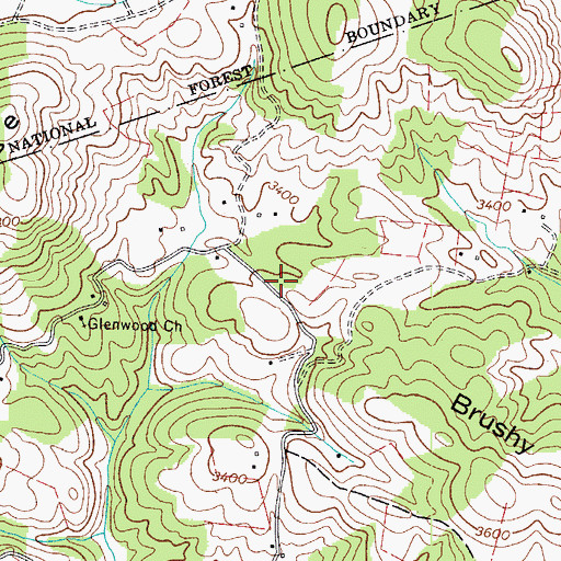 Topographic Map of Glenwood School (historical), VA