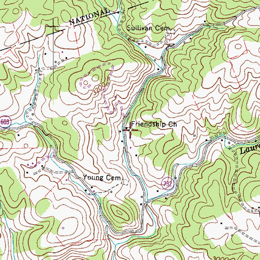 Topographic Map of Laurel Creek School (historical), VA