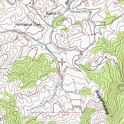 Topographic Map of Logan Hollow, VA