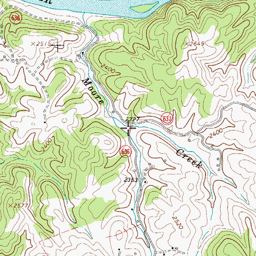 Topographic Map of Moore School (historical), VA