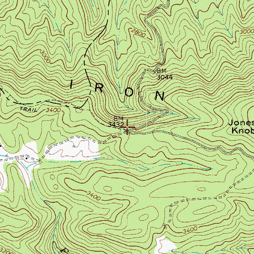 Topographic Map of Mountain View School (historical), VA