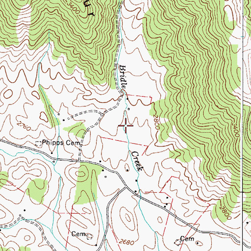 Topographic Map of Phillips Hollow, VA