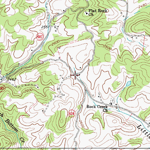 Topographic Map of Rectors Store, VA