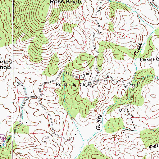Topographic Map of Rockbridge School (historical), VA